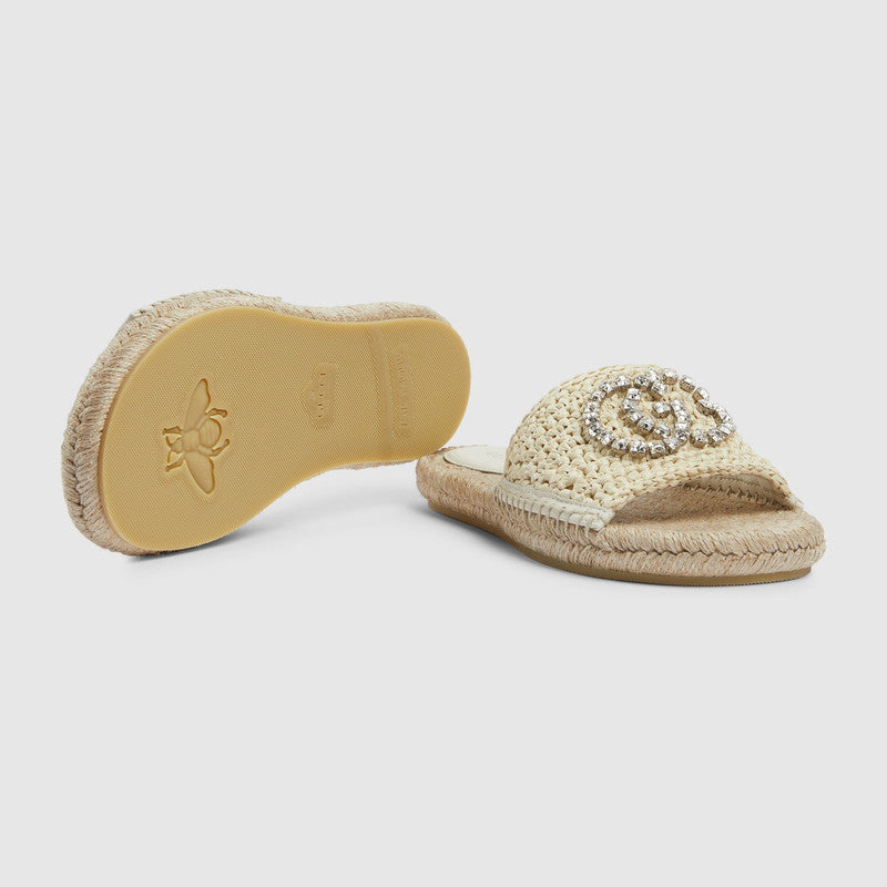 Gucci Crystal Interlocking D Espadrilles