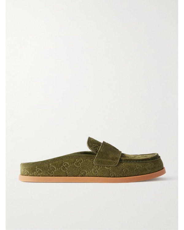 Gucci Double G Suede Mules