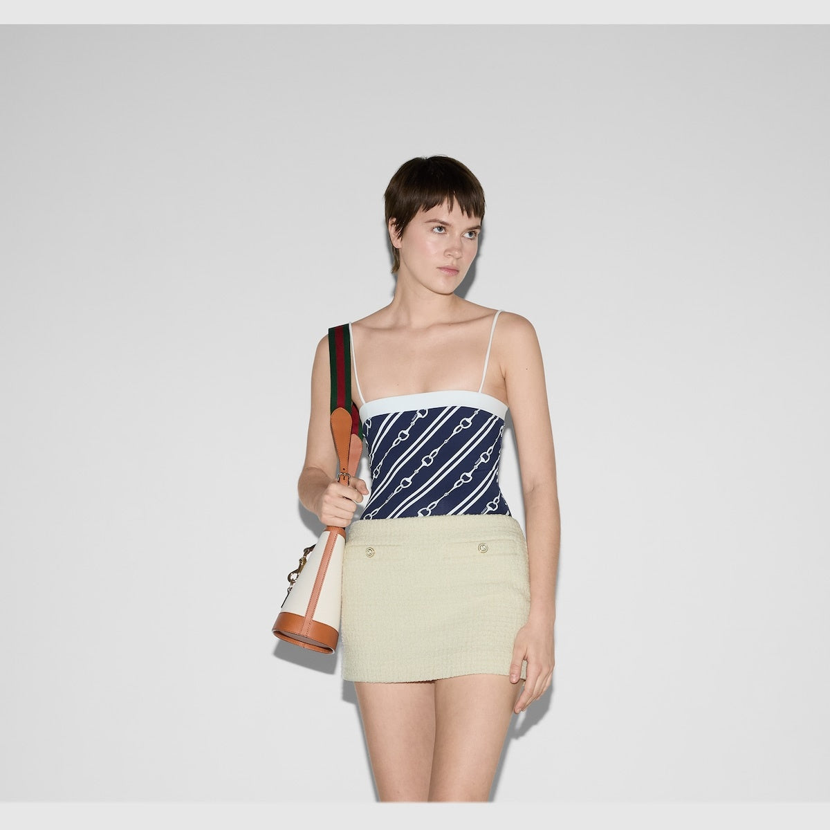 Gucci Horsebit Print Sparking Jersey Swimsuit