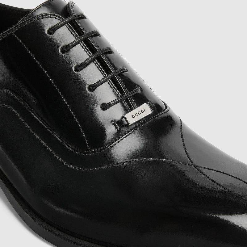Gucci Topstitch Lace Up Shoe
