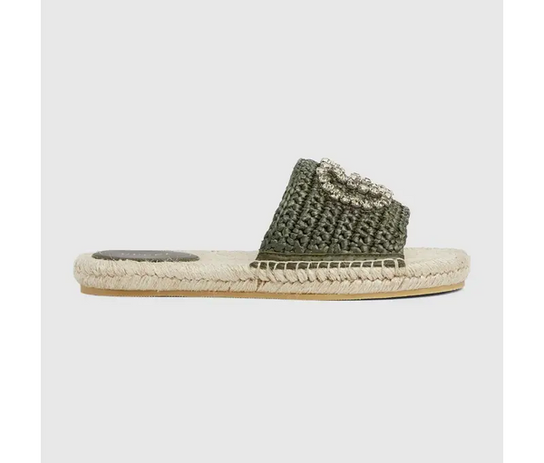Gucci Crystal Interlocking G Espadrilles