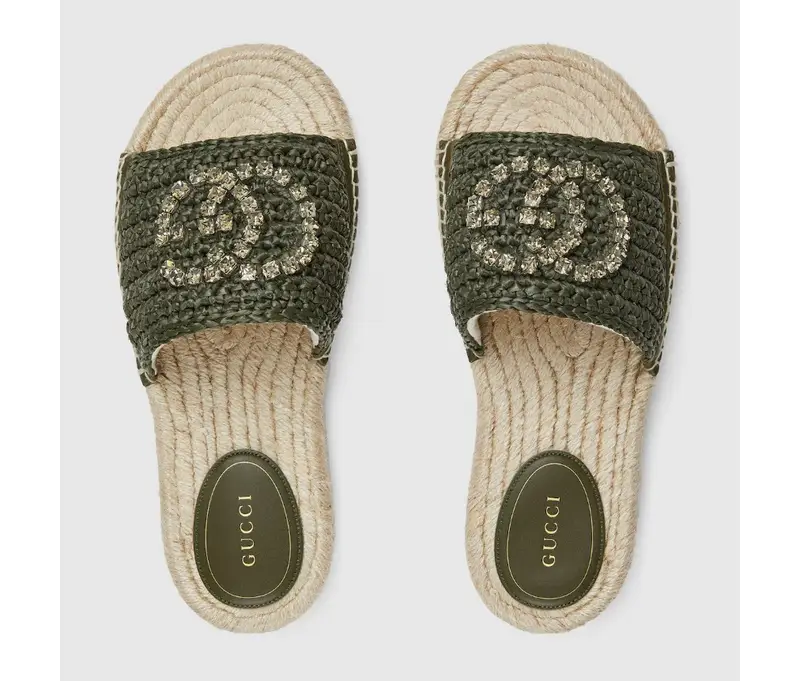Gucci Crystal Interlocking G Espadrilles