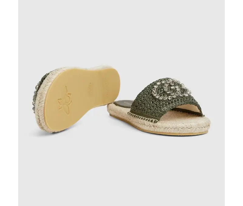 Gucci Crystal Interlocking G Espadrilles