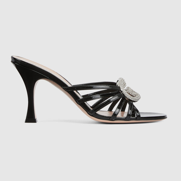 Gucci Interlocking G Crystal Sandals