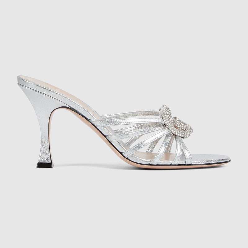 Gucci Interlocking G Crystal Sandals