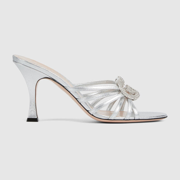 Gucci Interlocking G Crystal Sandals