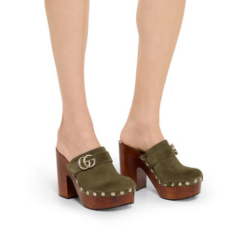 Gucci Double G Platform Clogs