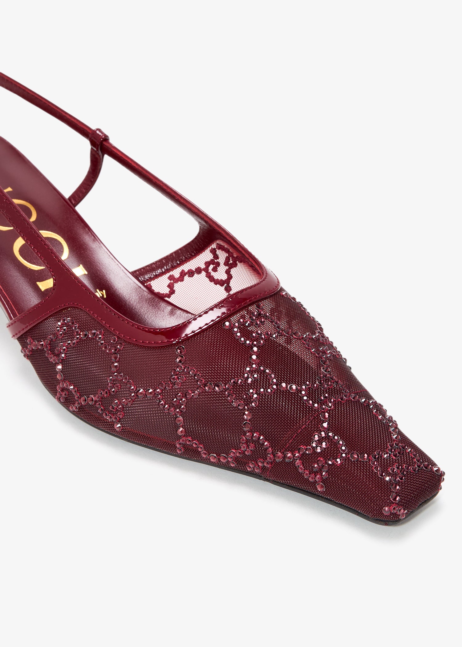 Gucci GG Crystal Slingback Pumps