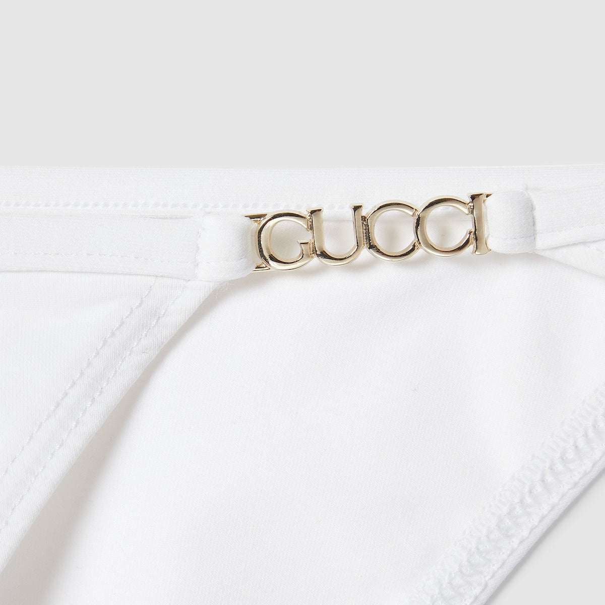 Gucci Logo Print Stretch Jersey Bikini