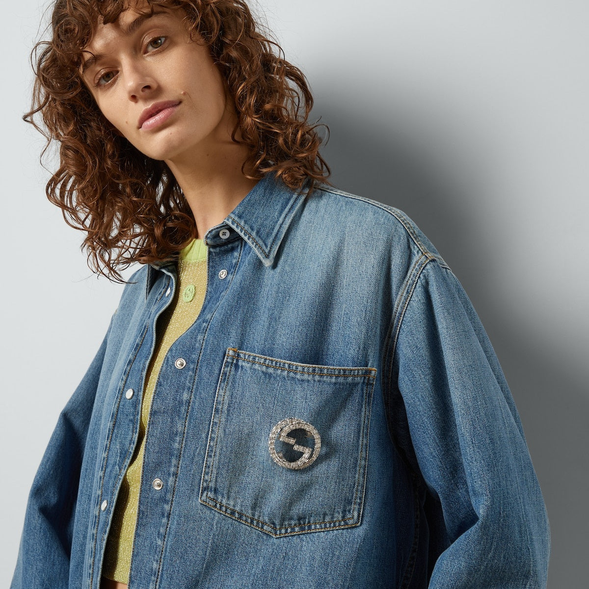 Gucci Washed Organic Denim Shirt