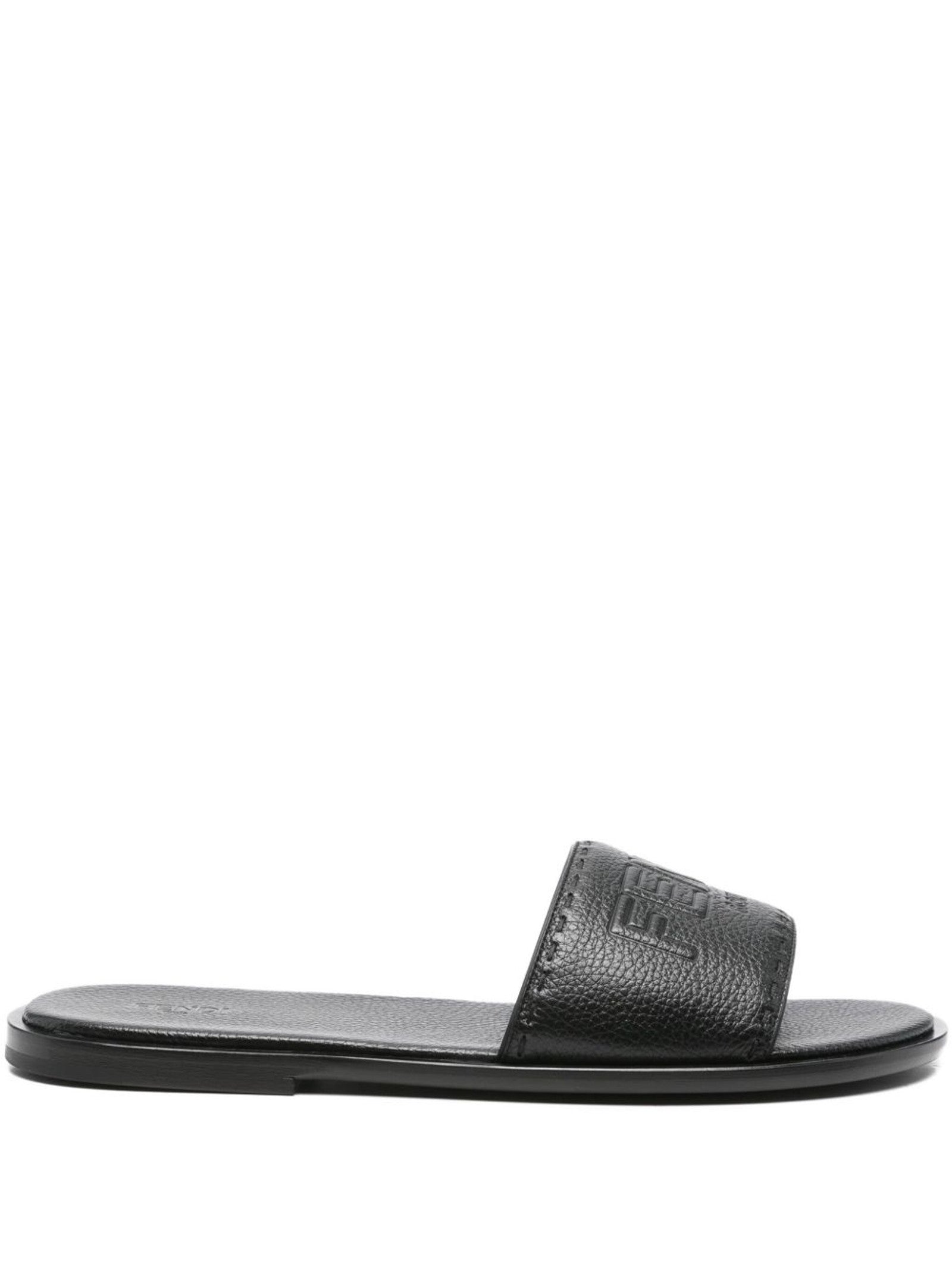 Fendi Roma Leather Slides