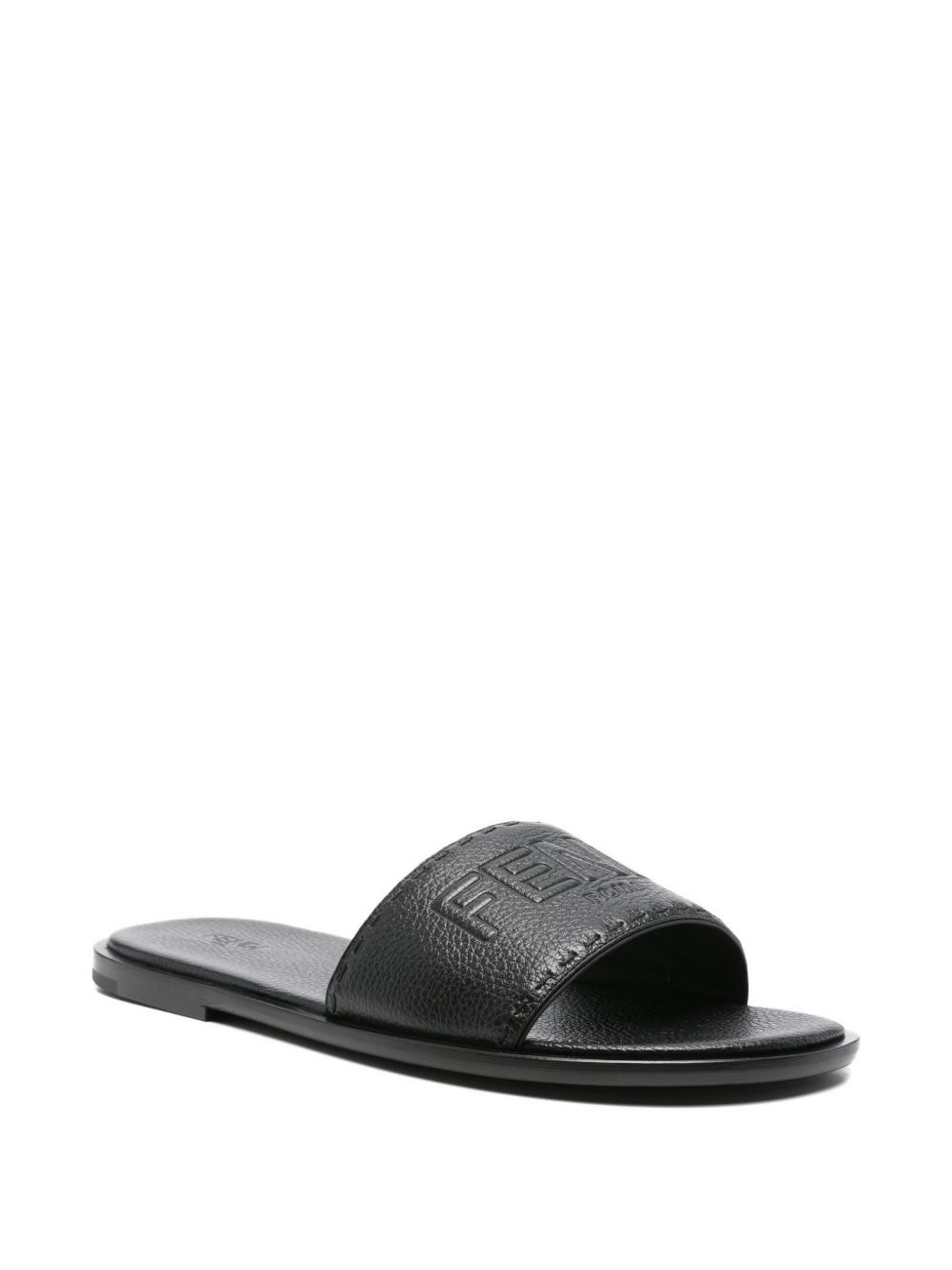 Fendi Roma Leather Slides