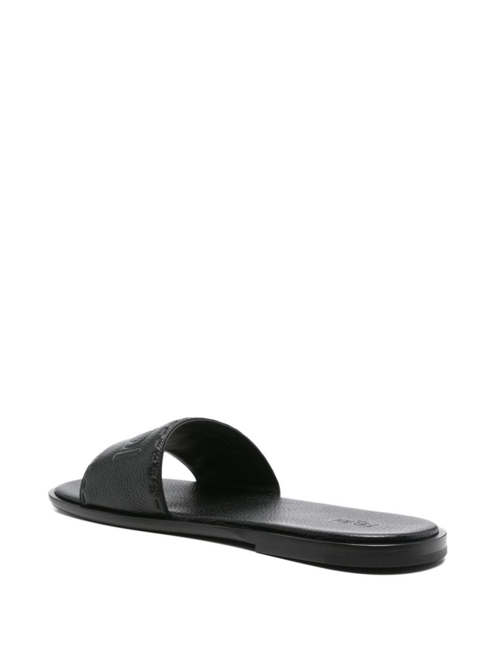 Fendi Roma Leather Slides