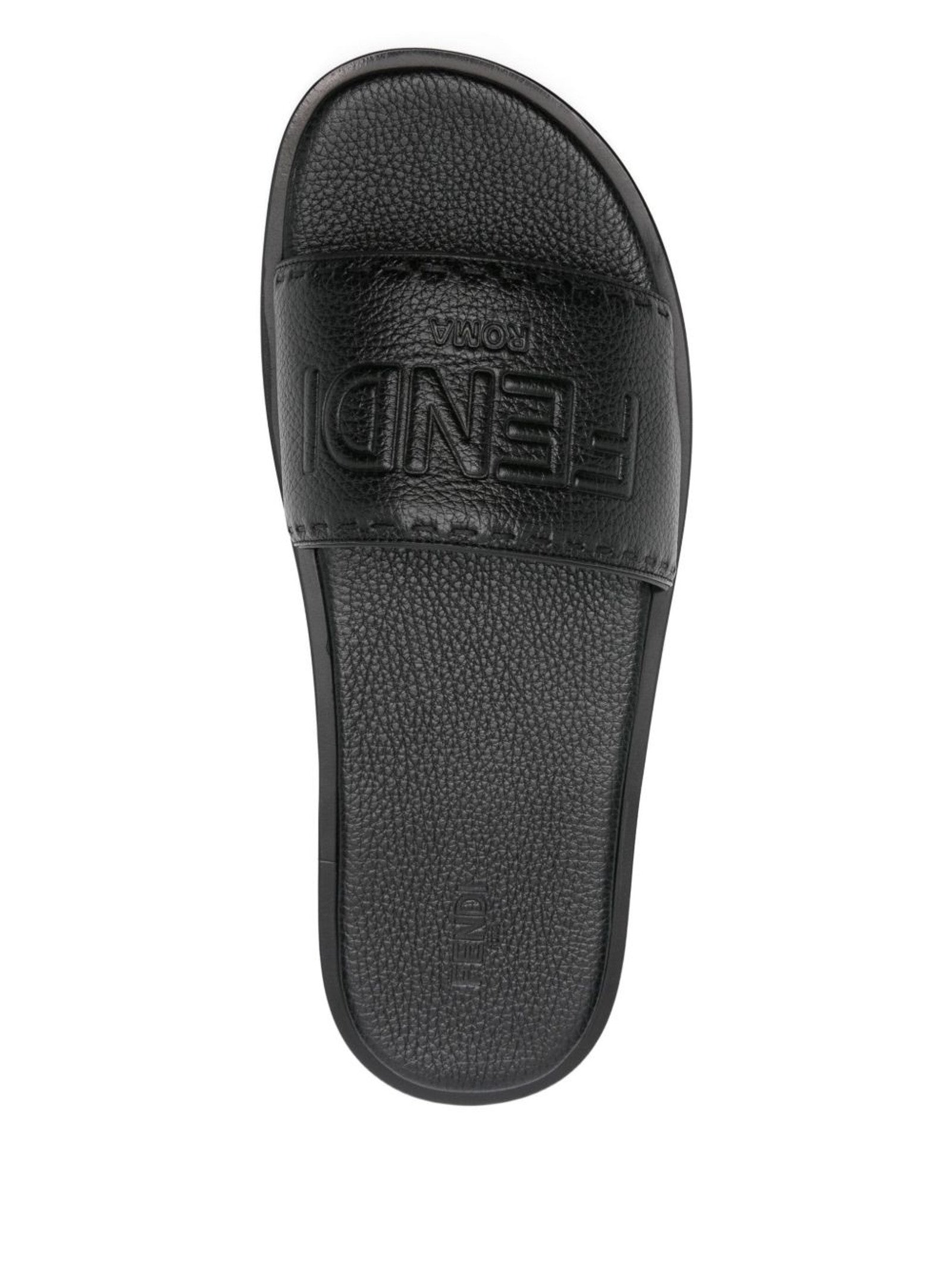 Fendi Roma Leather Slides