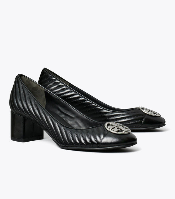 Tory Burch Chelsea 50mm Quilted Cap-Toe Pump