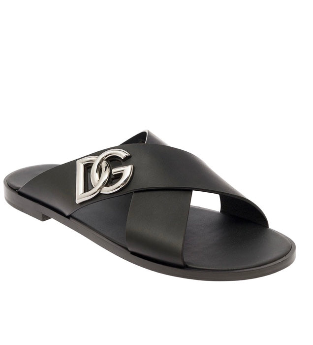Dolce & Gabbana calfskin sandals with DG