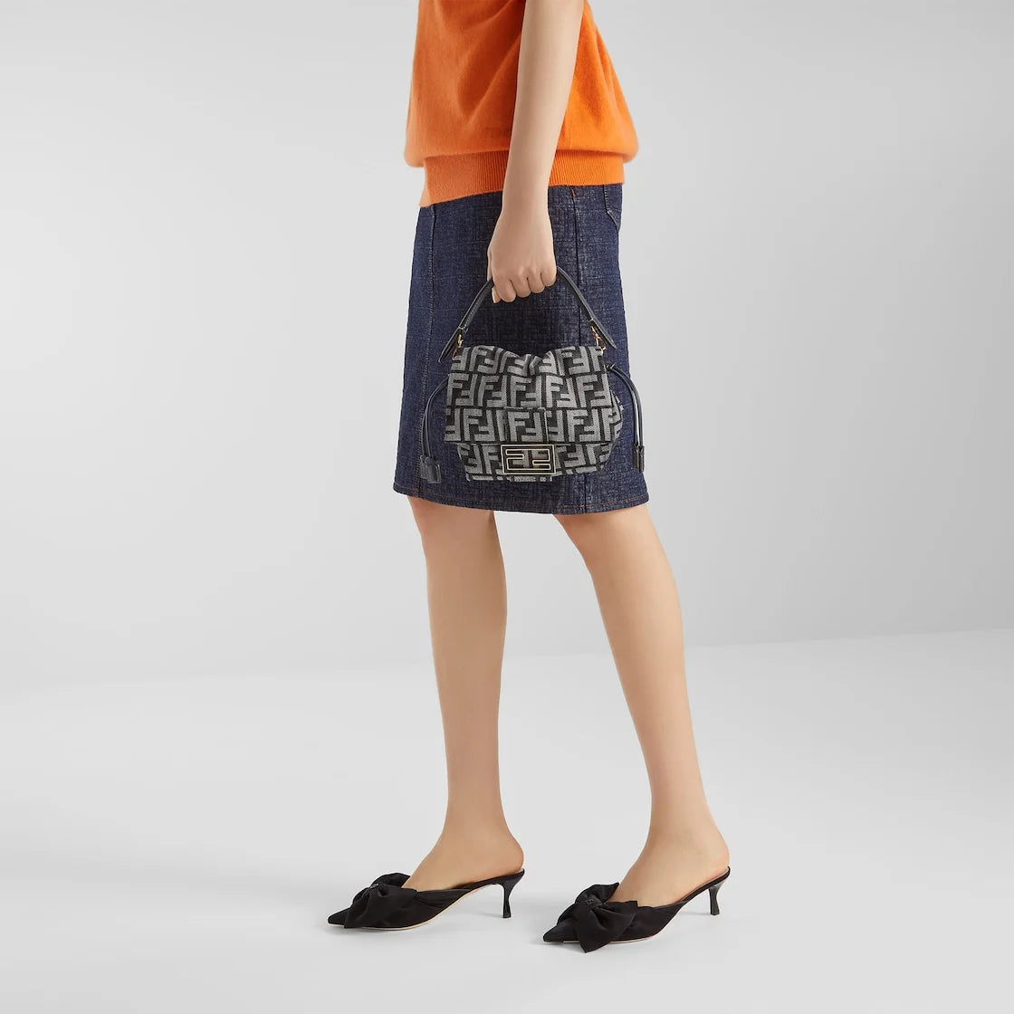 Fendi Colibri Bow Heeled Sabots