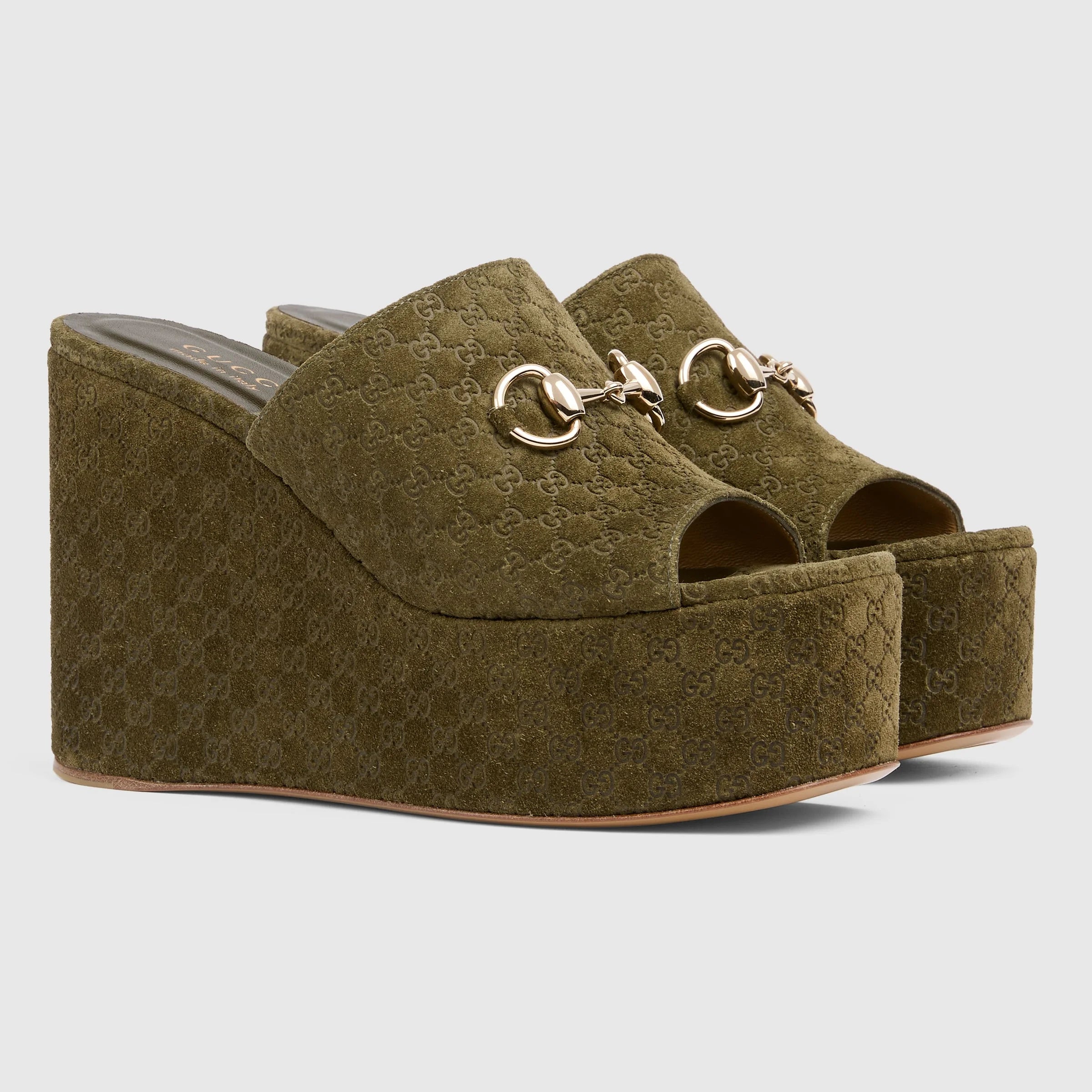 Gucci Horsebit GG Wedges