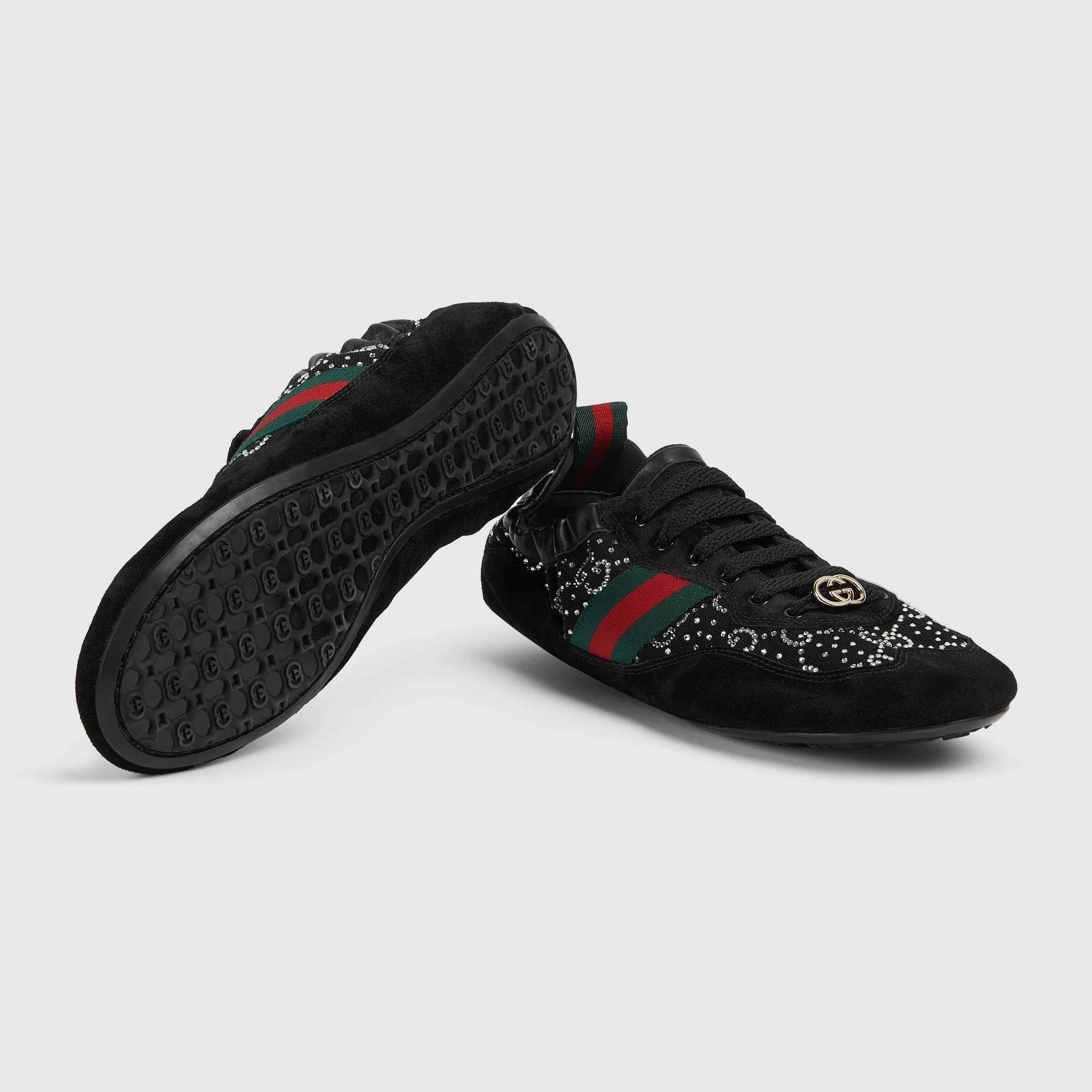 Gucci Shift Web GG Crystal Sneakers