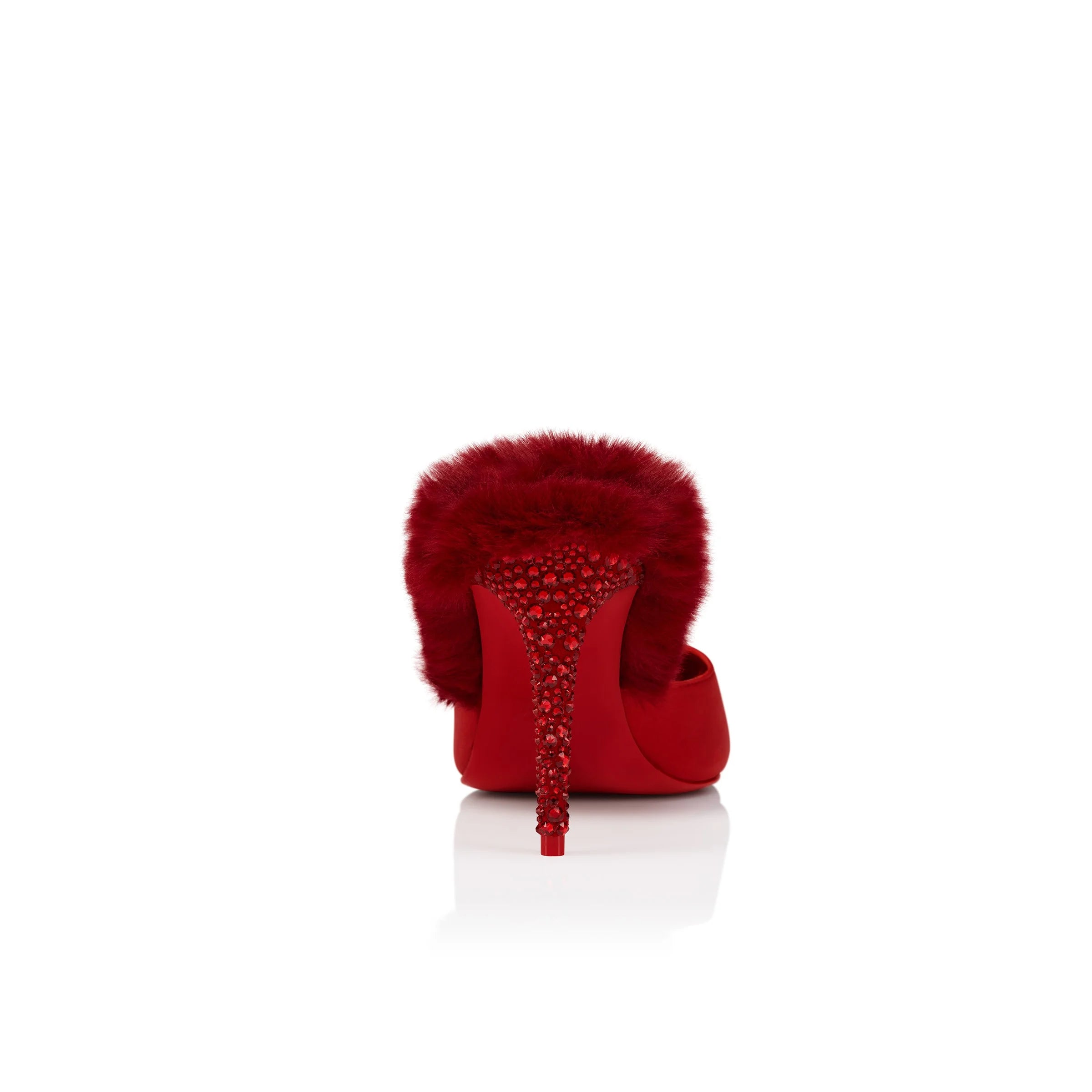 Christian Louboutin Km Fur Satin Pumps