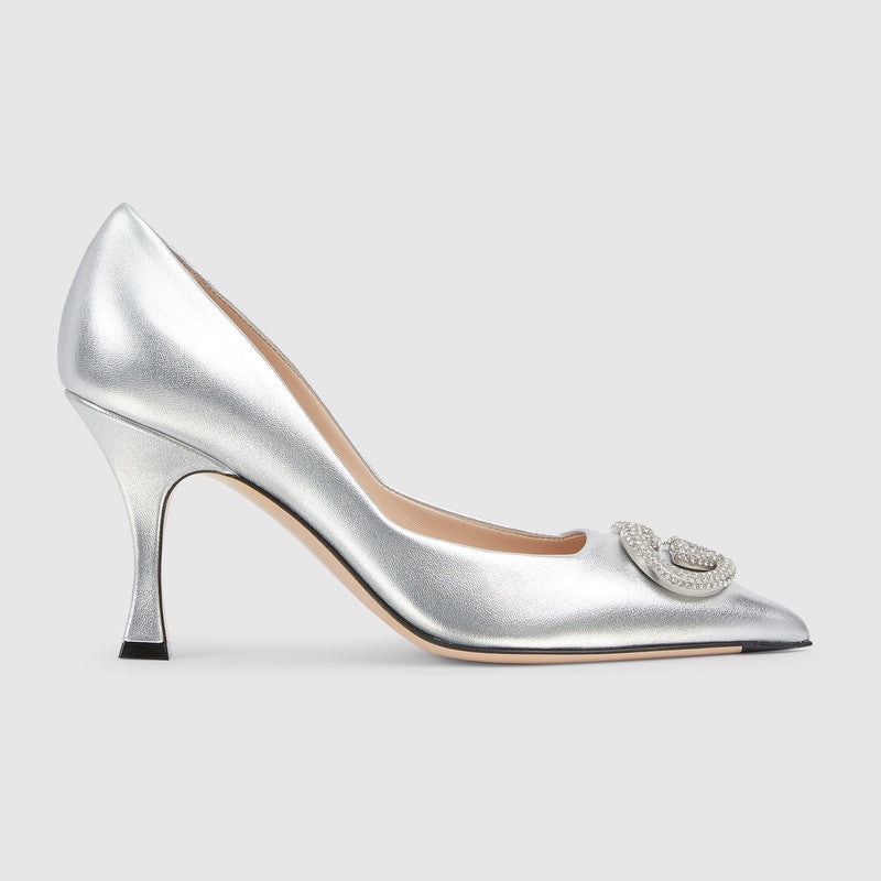 Gucci Crystal Interlocking G Pumps