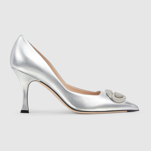 Gucci Crystal Interlocking G Pumps