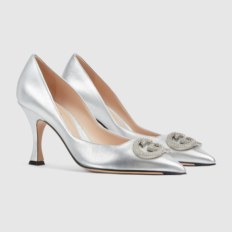 Gucci Crystal Interlocking G Pumps