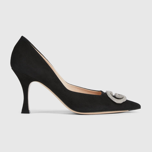 Gucci Crystal Interlocking G Pumps