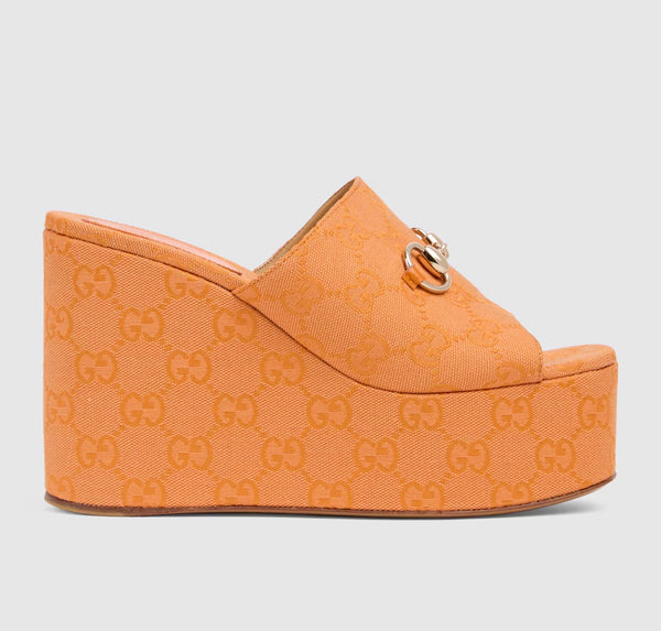 Gucci Horsebit GG Wedges