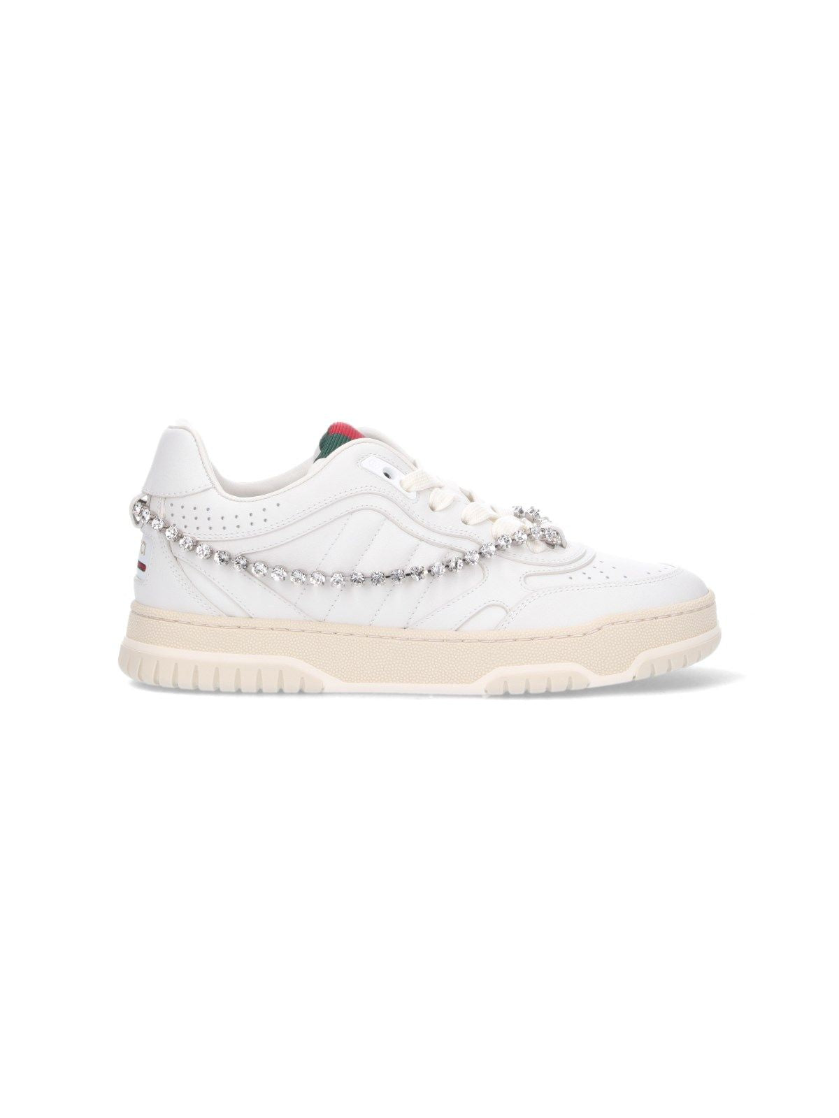 Gucci Re-Web Crystal Chain Sneakers