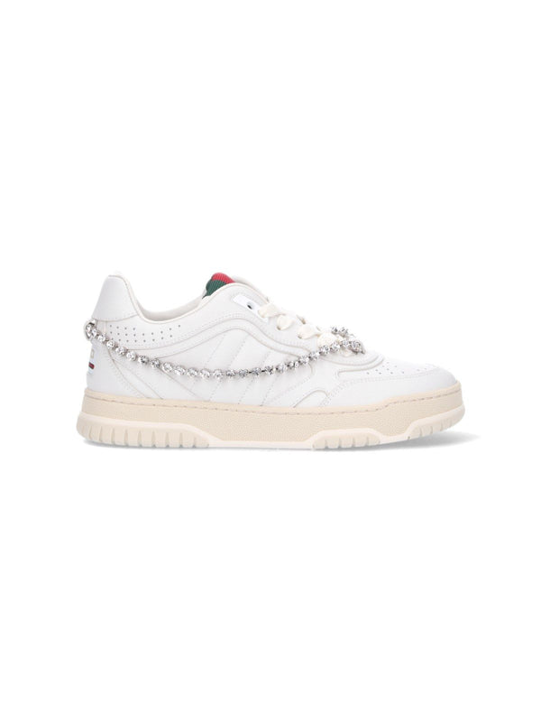 Gucci Re-Web Crystal Chain Sneakers