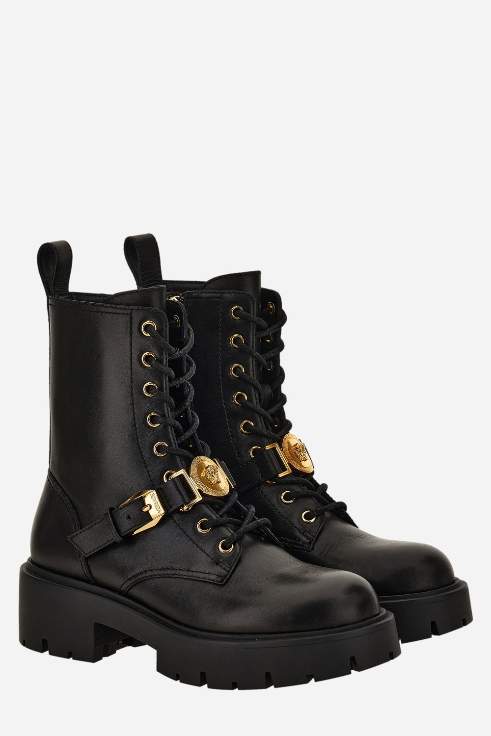 Versace Icon Ankle Boot In Calf Leather