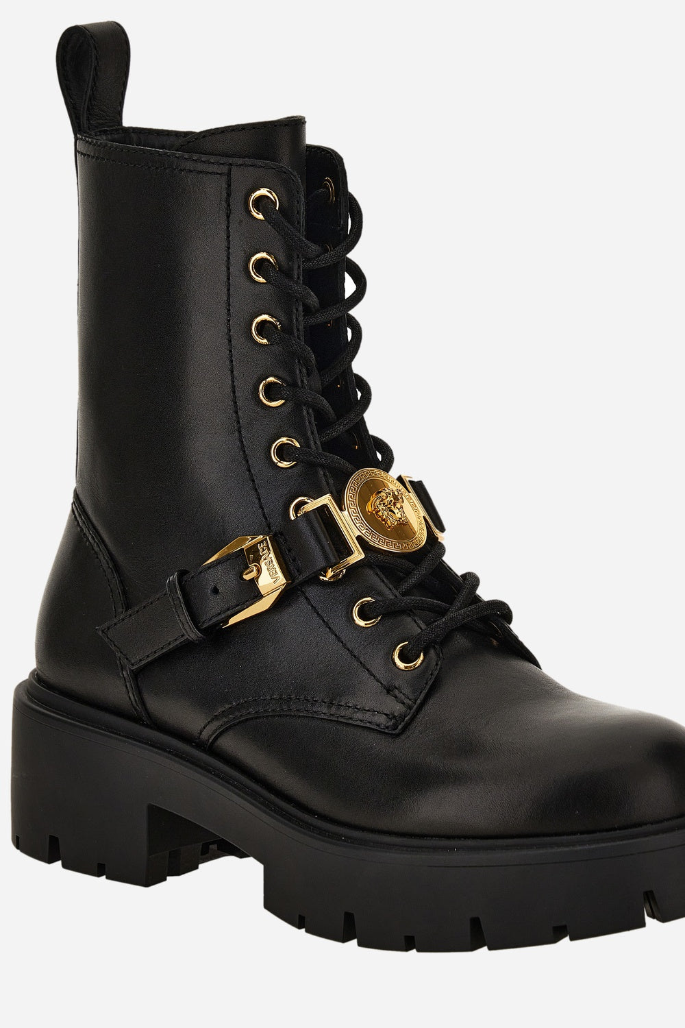 Versace Icon Ankle Boot In Calf Leather