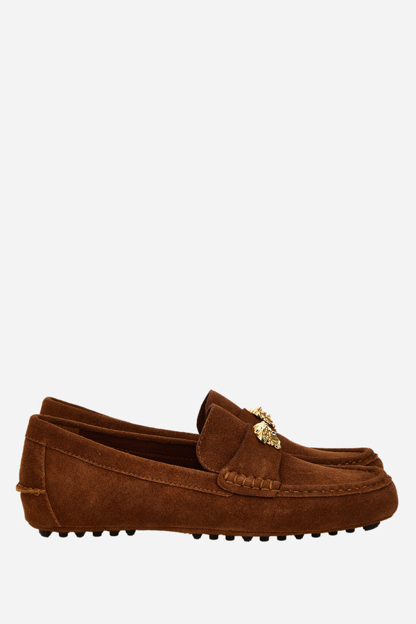 Versace Logo Drivers In Suede