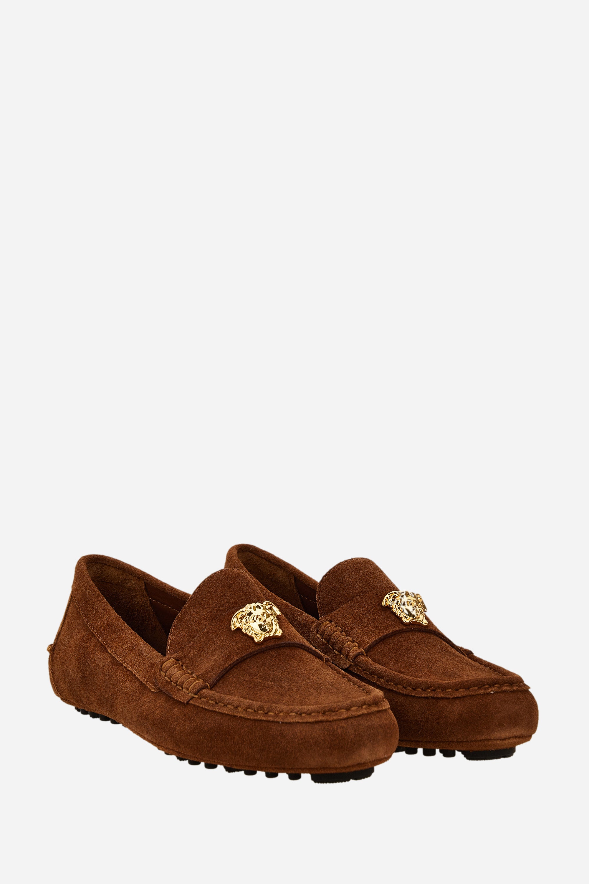 Versace Logo Drivers In Suede