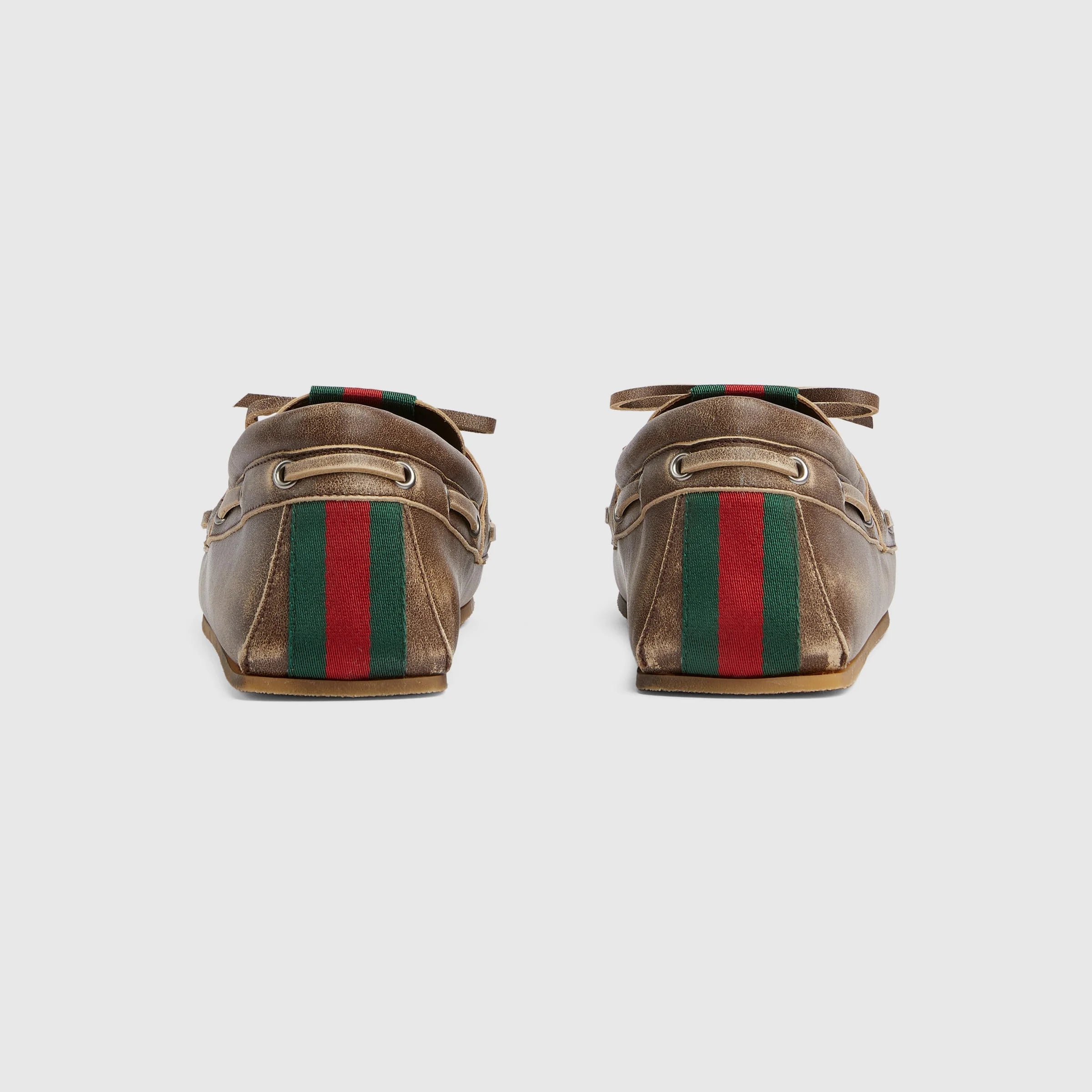 Gucci Web Boat Shoes