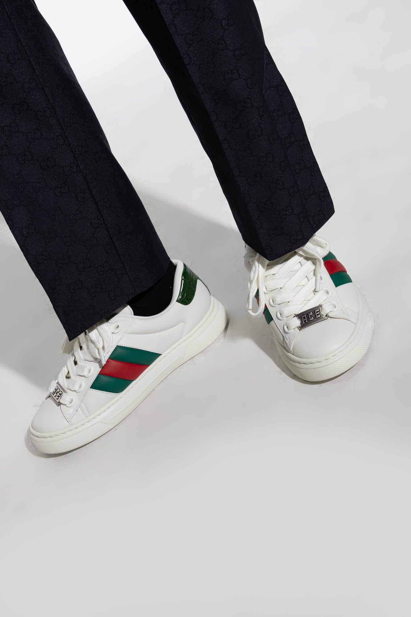Gucci Ace Web Trainer Sneakers