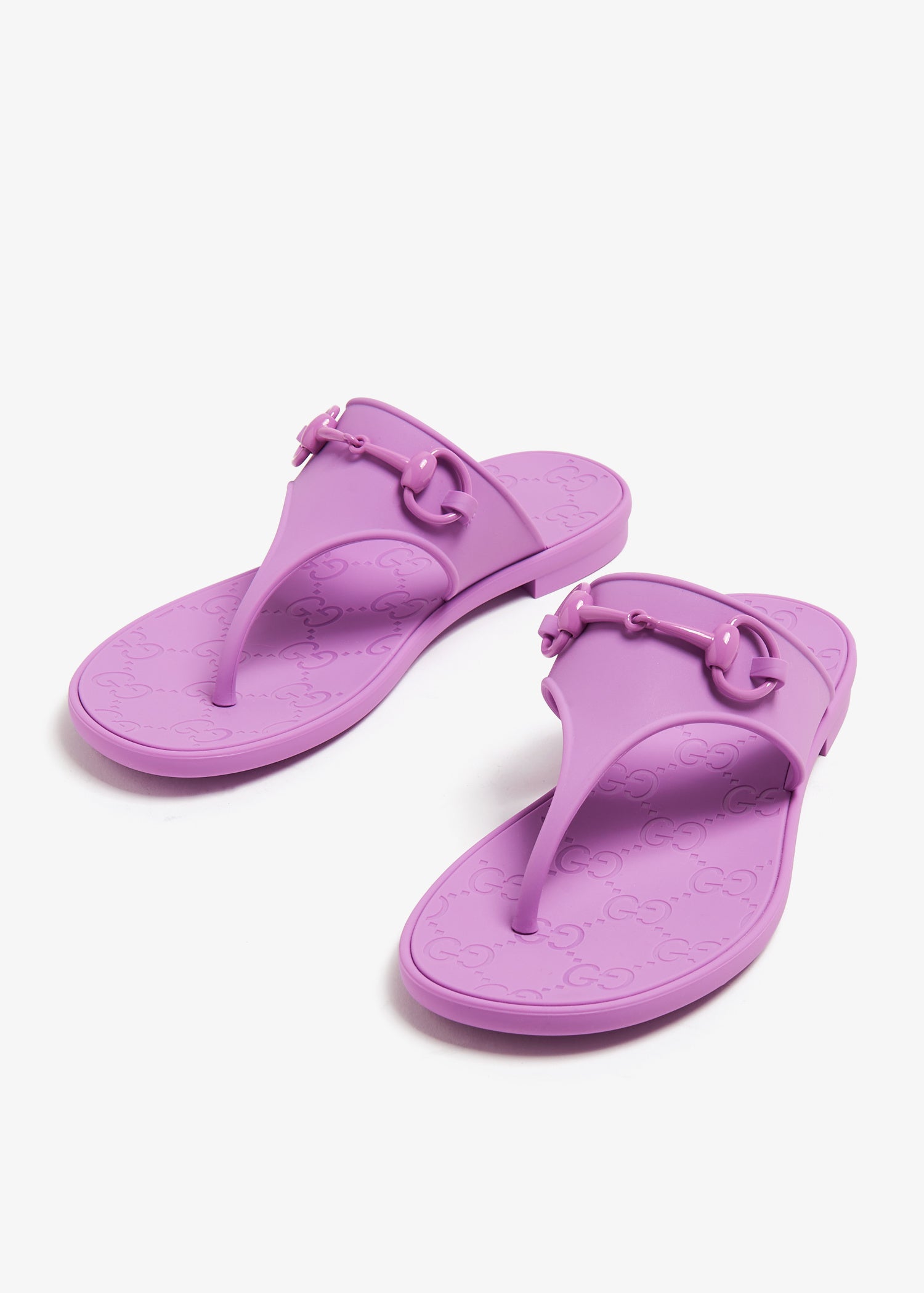 Gucci Horsebit Thong Rubber Sandals