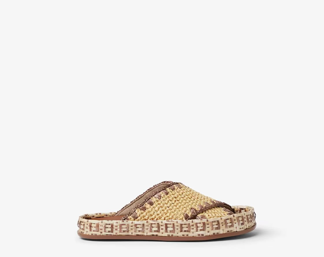 Fendi Large Intersecting Band Slides