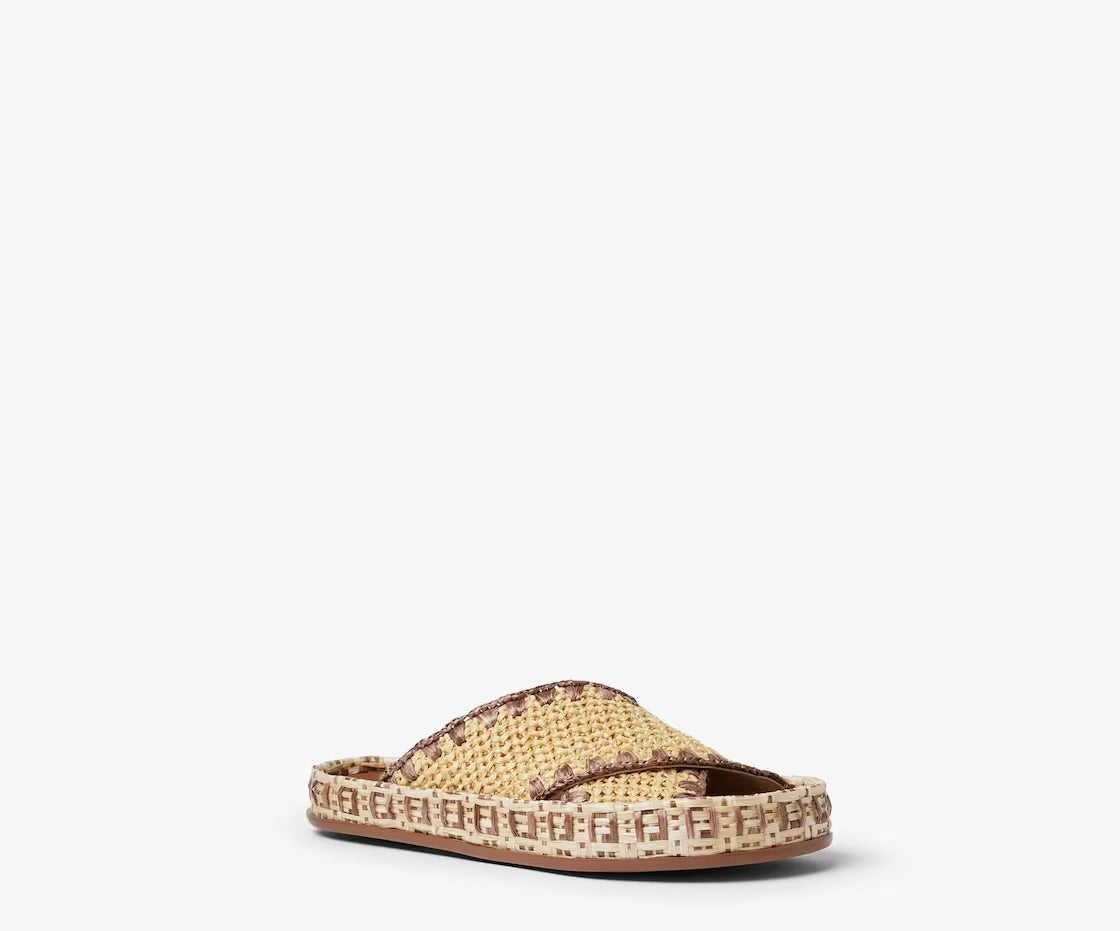 Fendi Large Intersecting Band Slides
