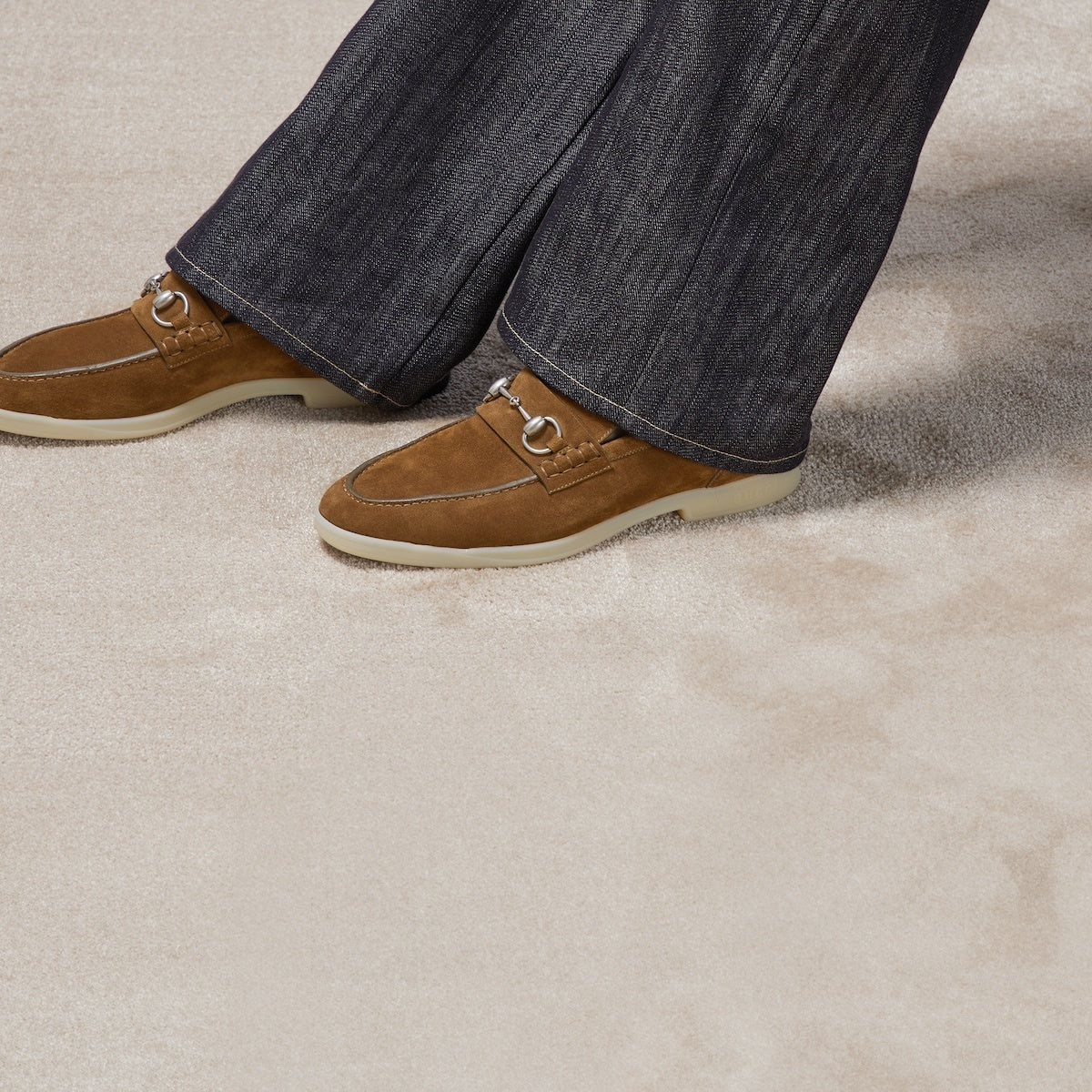 Gucci Horsebit Suede Loafers
