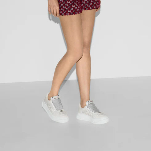 Gucci Screener GG Crystals Trainer Sneakers