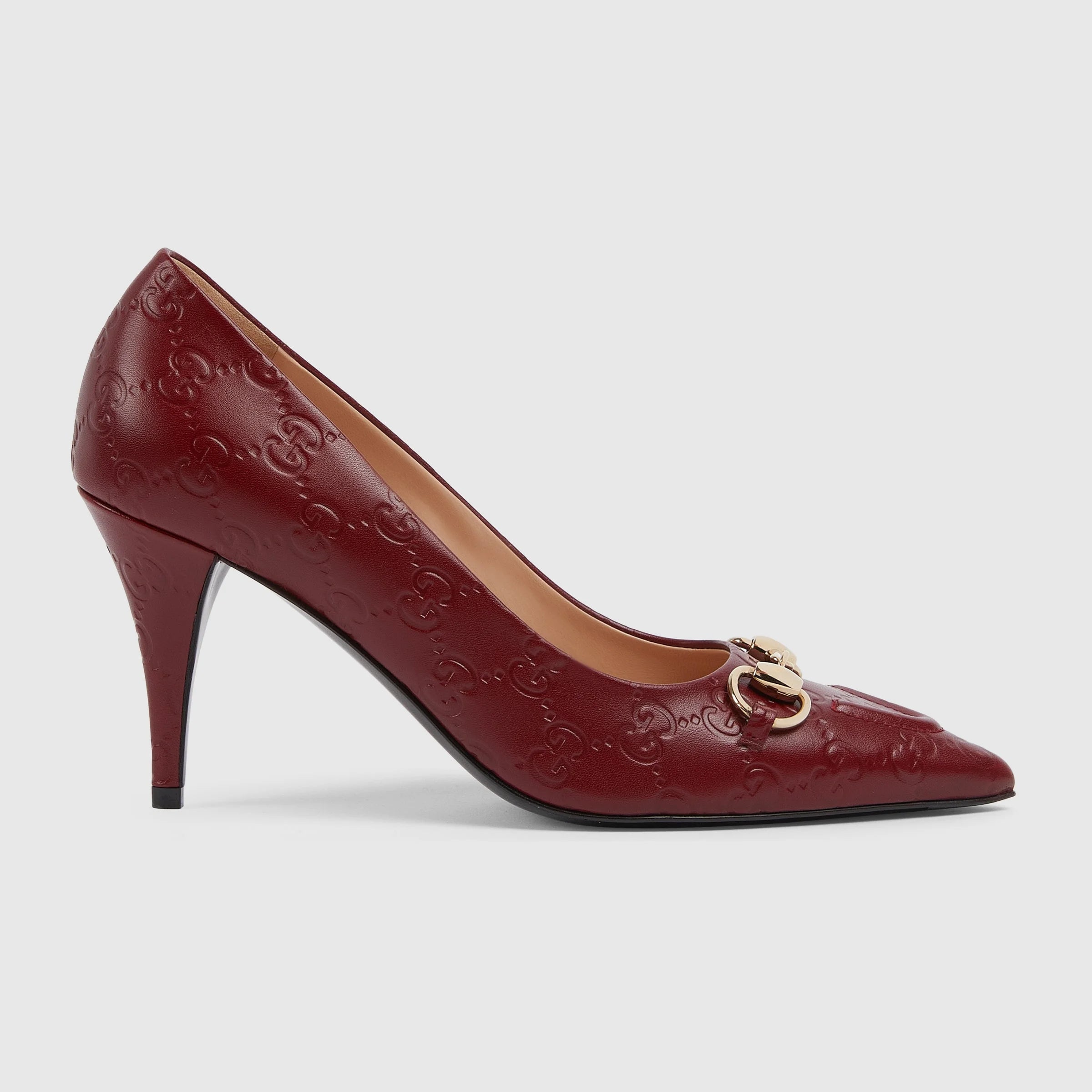 Gucci Horsebit GG Leather Pumps