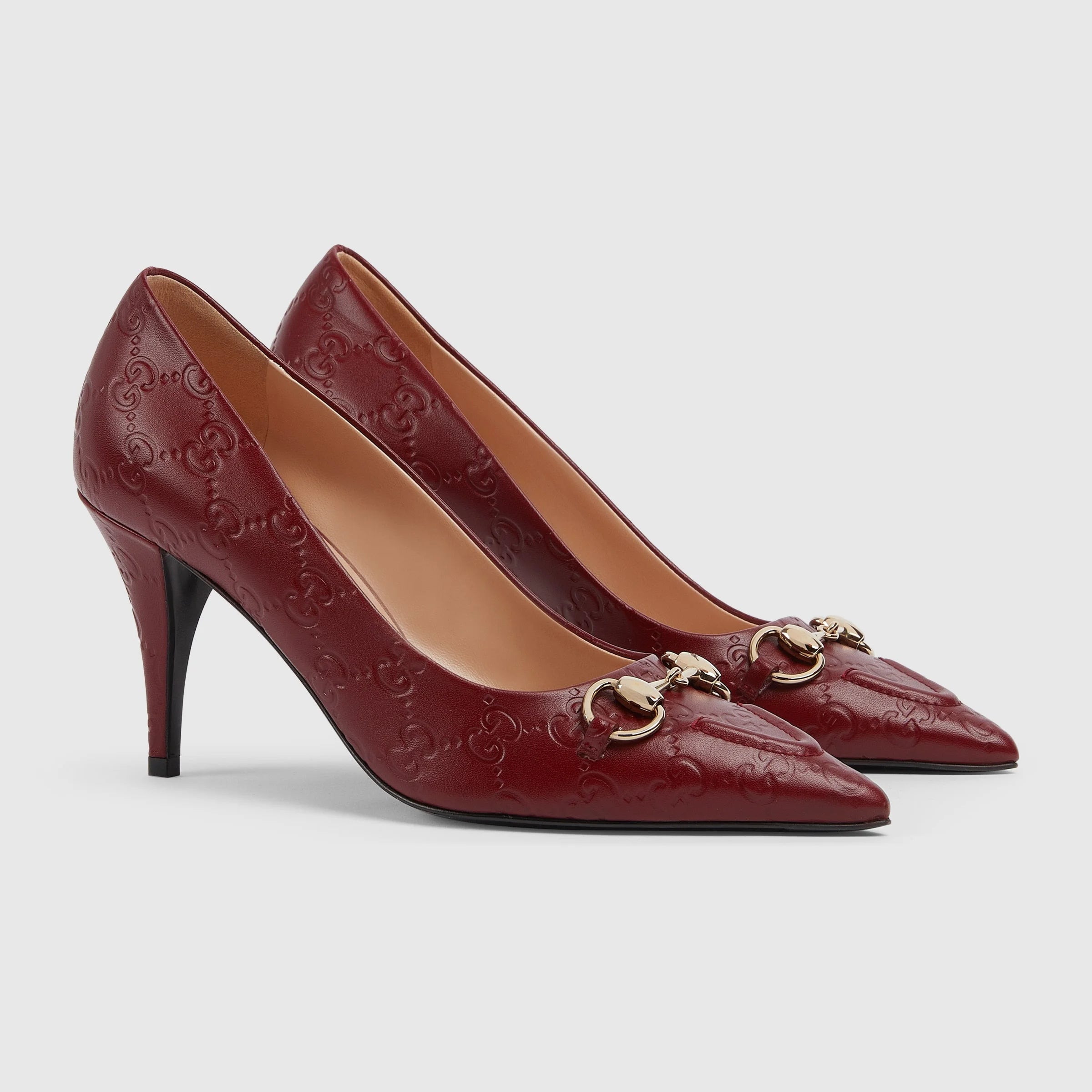 Gucci Horsebit GG Leather Pumps