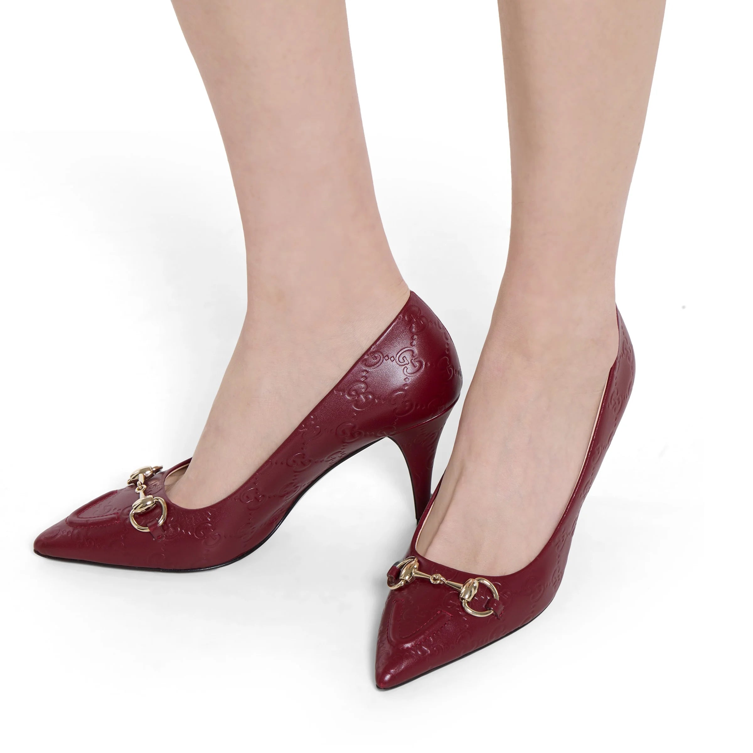Gucci Horsebit GG Leather Pumps