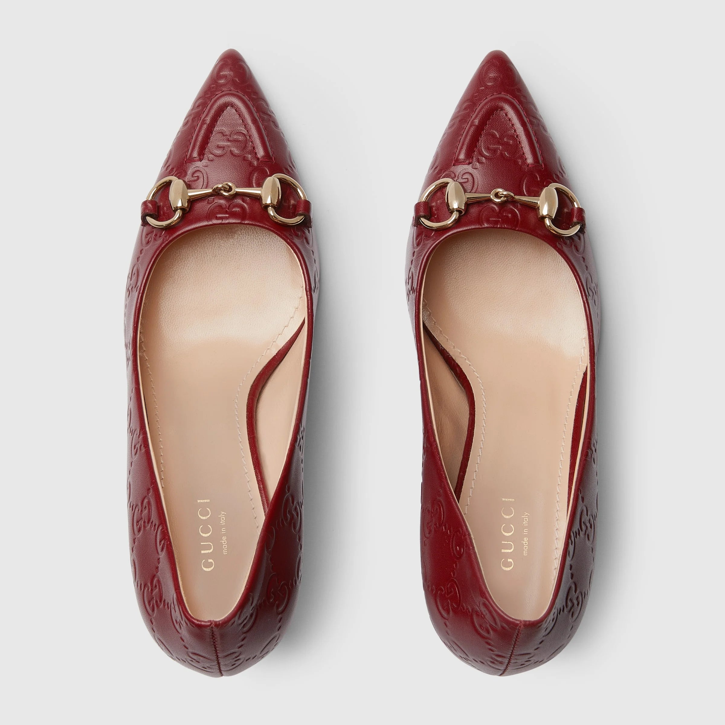 Gucci Horsebit GG Leather Pumps