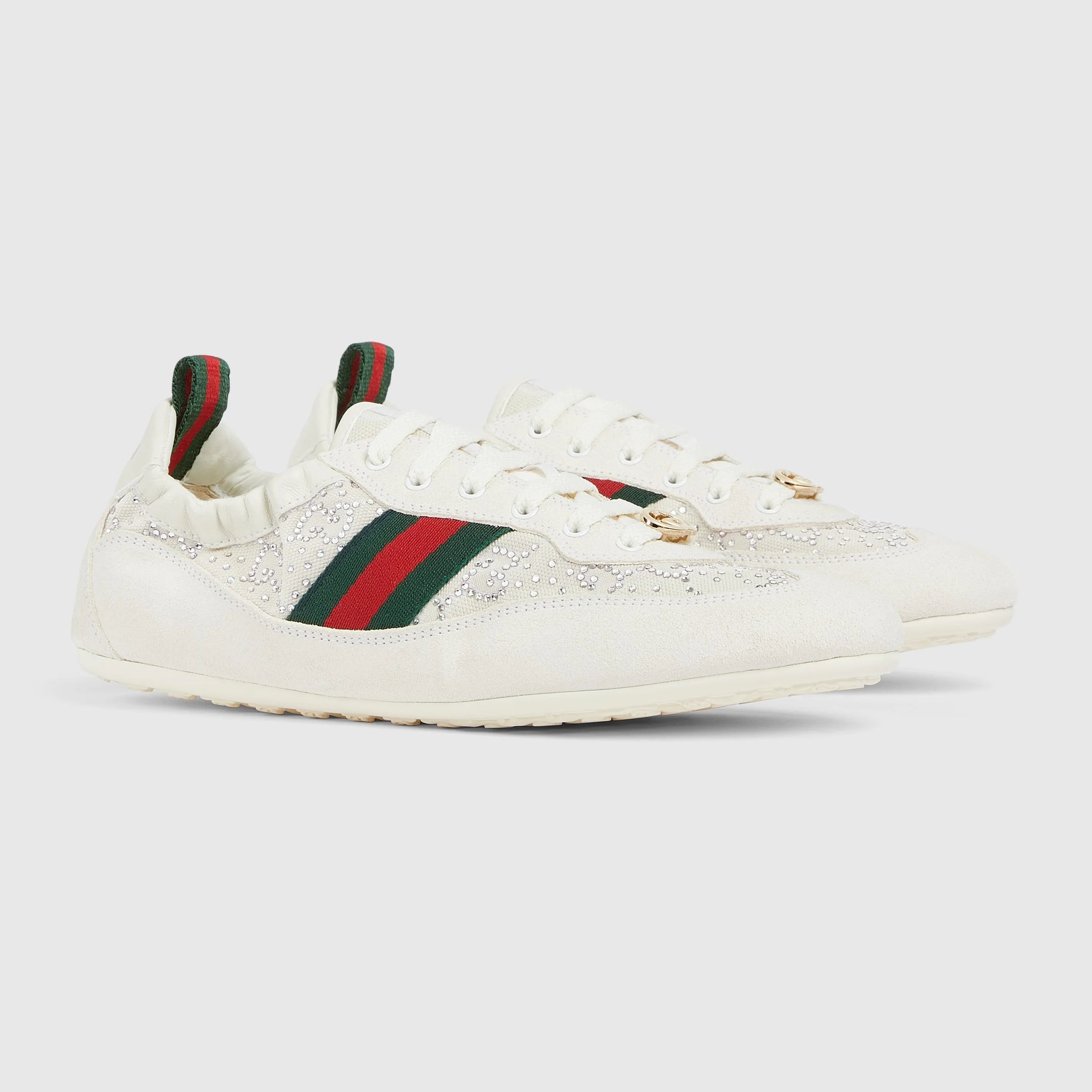 Gucci Shift GG Web Crystal Sneakers