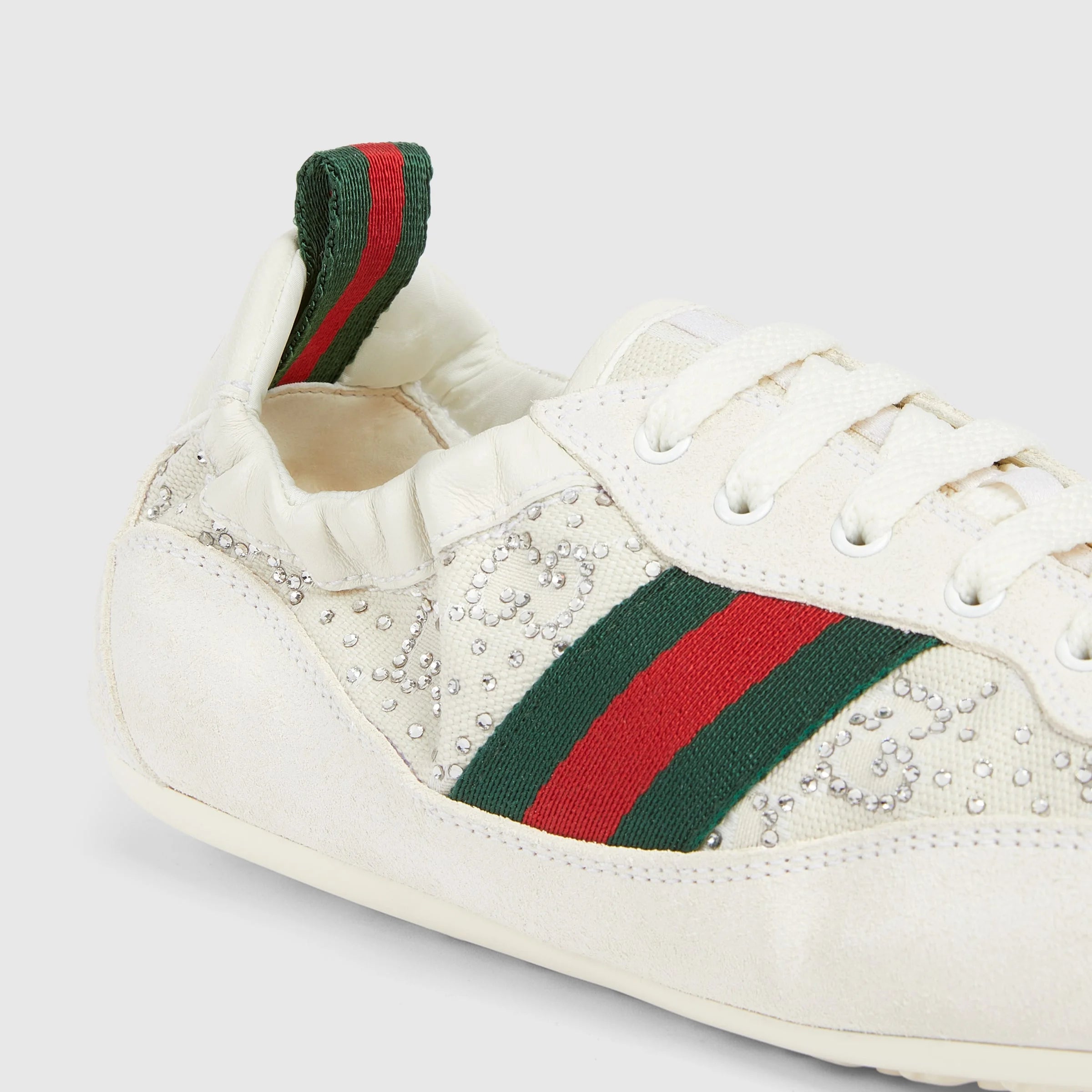 Gucci Shift GG Web Crystal Sneakers