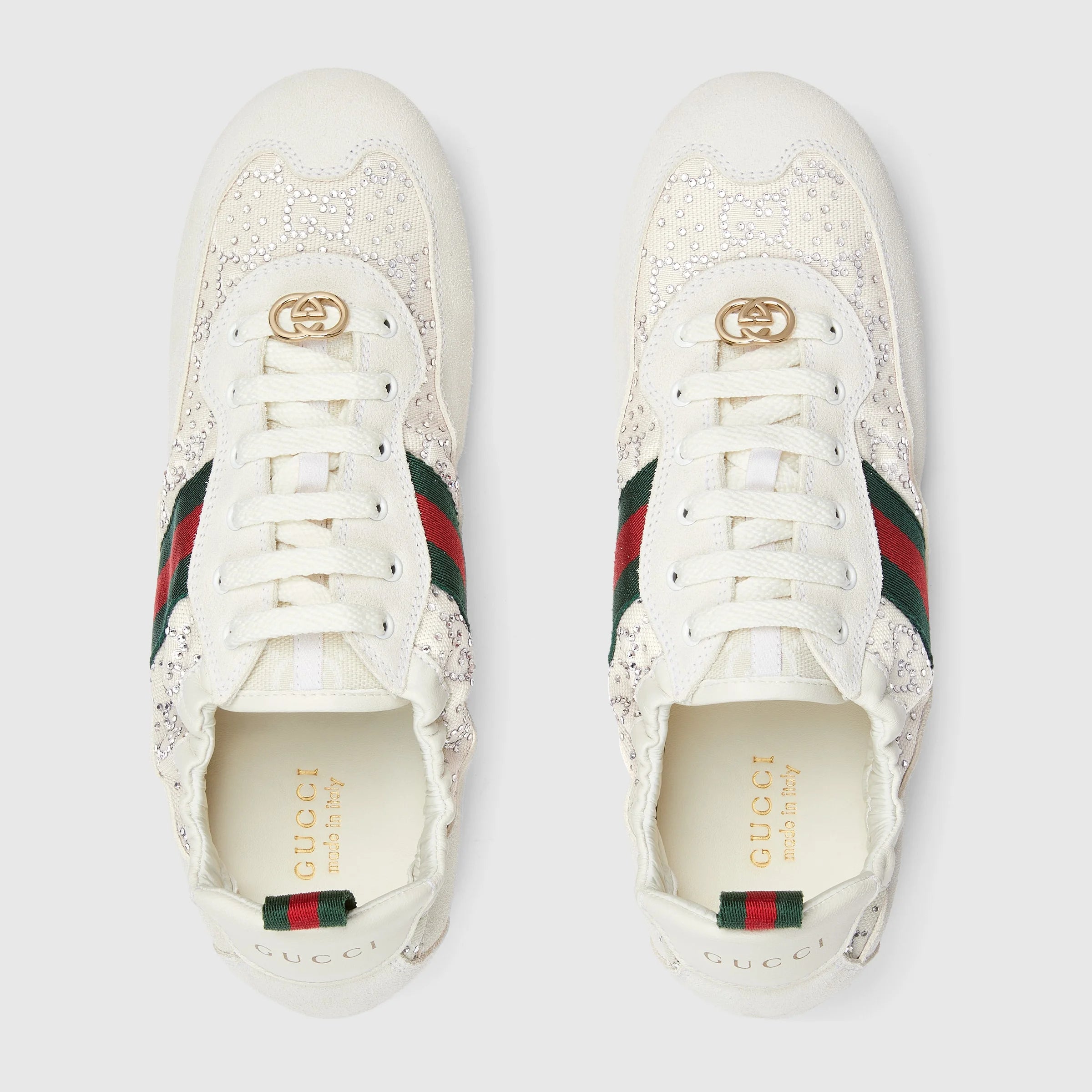 Gucci Shift GG Web Crystal Sneakers