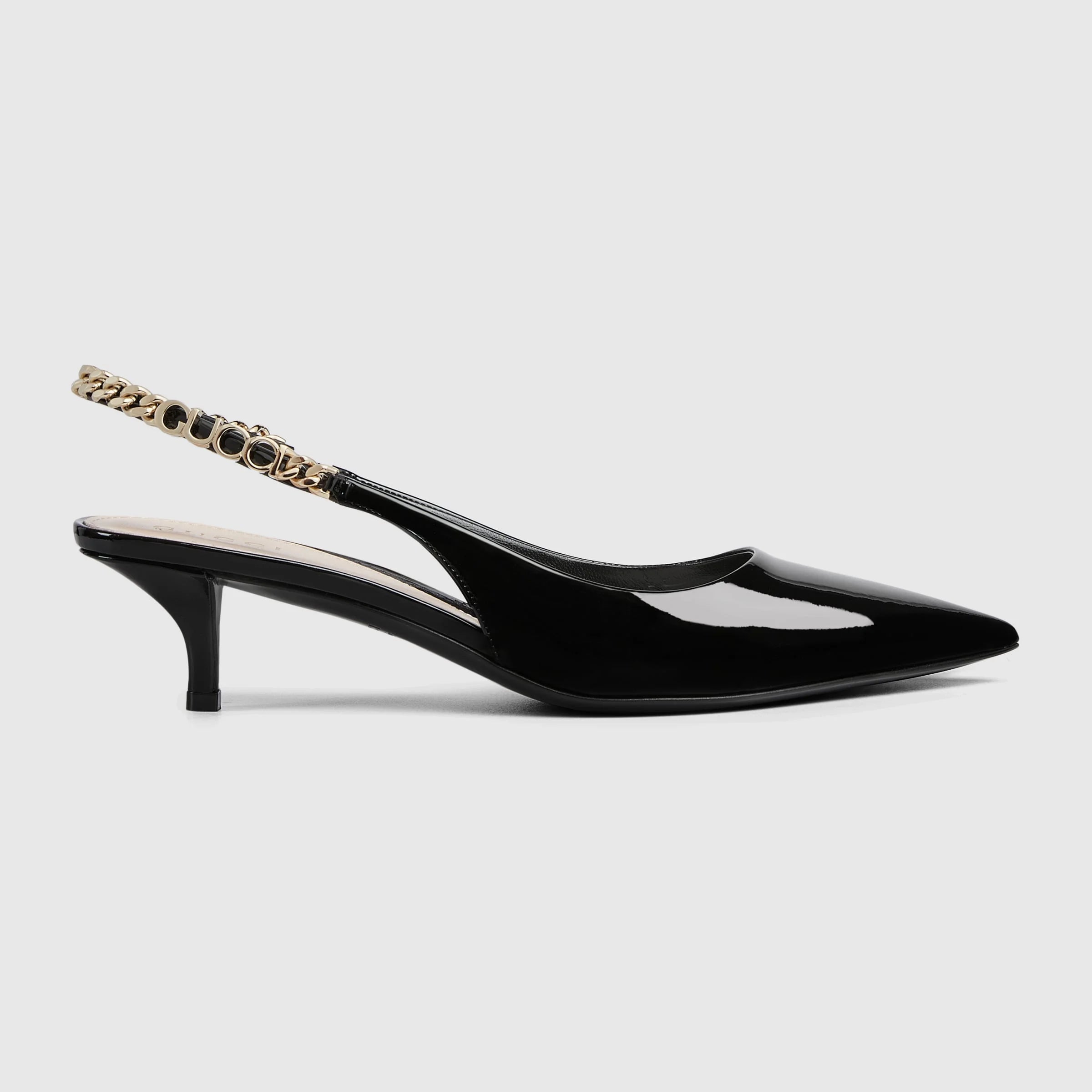 Gucci Signoria Patent Slingback Pumps